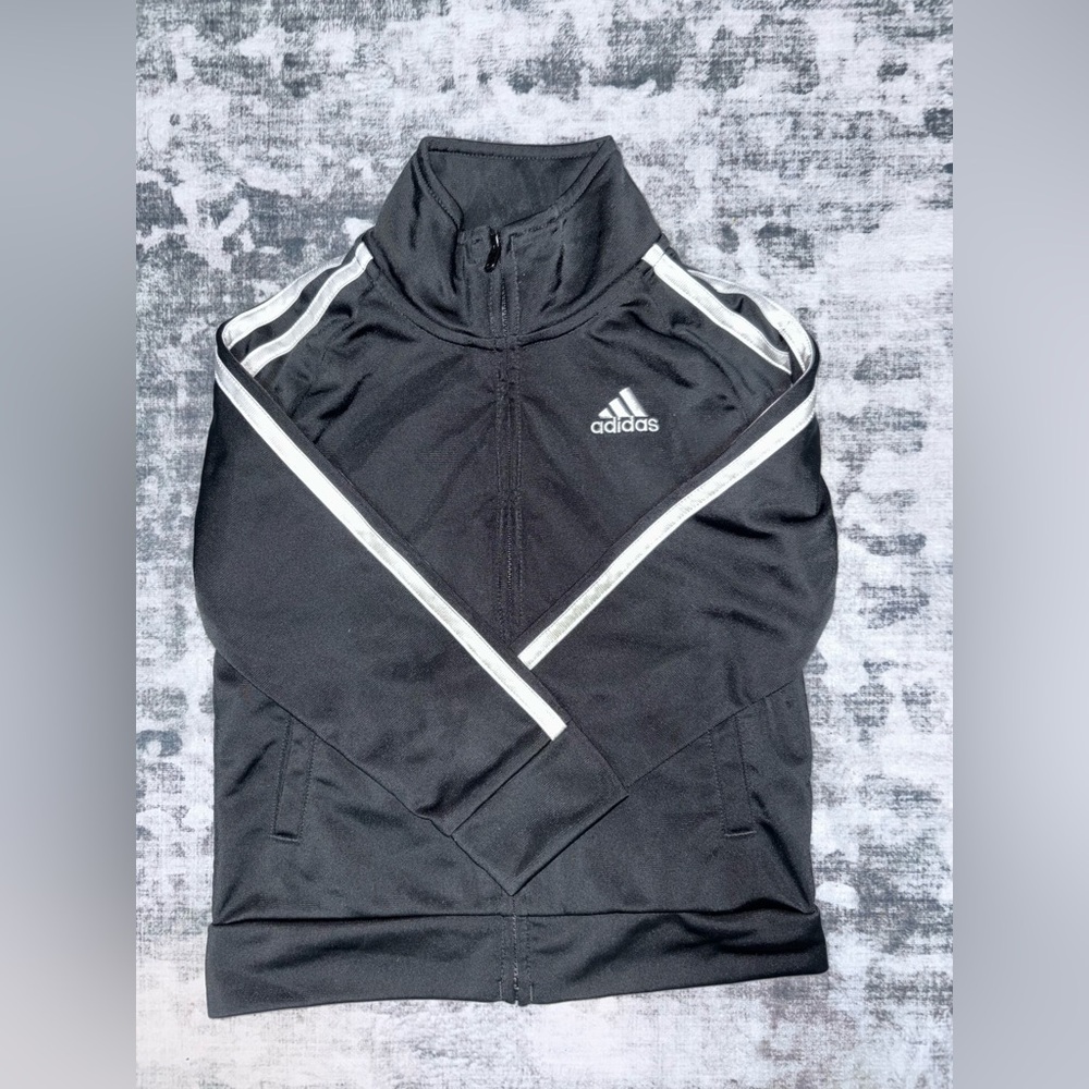 Adidas Black Jacket with White Accents